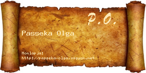 Passeka Olga névjegykártya